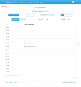 MediSign.com Screenshots - Appointments - day