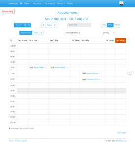 MediSign.com Screenshots - Appointments - week