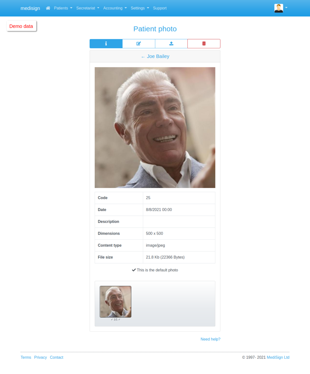 MediSign.com Screenshots - Patient photo