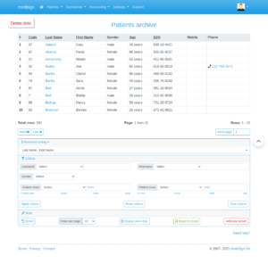 MediSign.com Screenshots - Patients archive